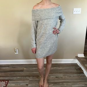 Grey sweater dress